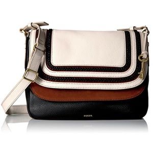 NWOT Fossil Peyton Large Double Flap Crossbody